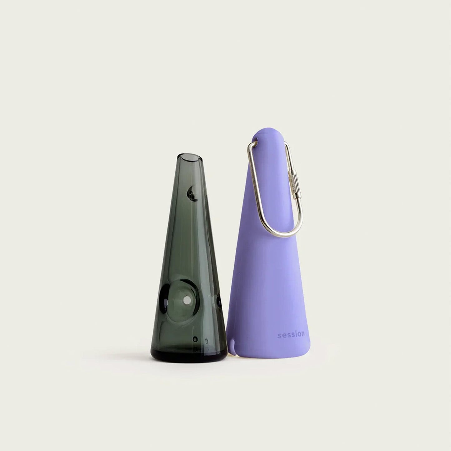 Session Modern Hand Pipe Borosilicate Glass Silicone Case