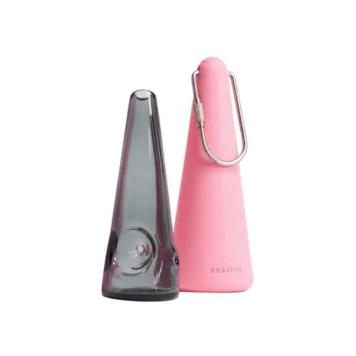 Session Modern Hand Pipe Borosilicate Glass Silicone Case