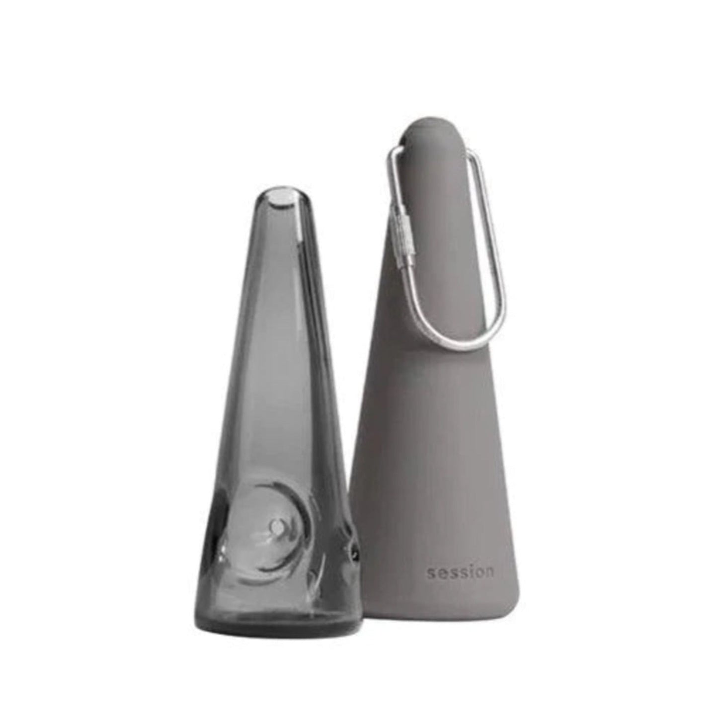 Session Modern Hand Pipe Borosilicate Glass Silicone Case