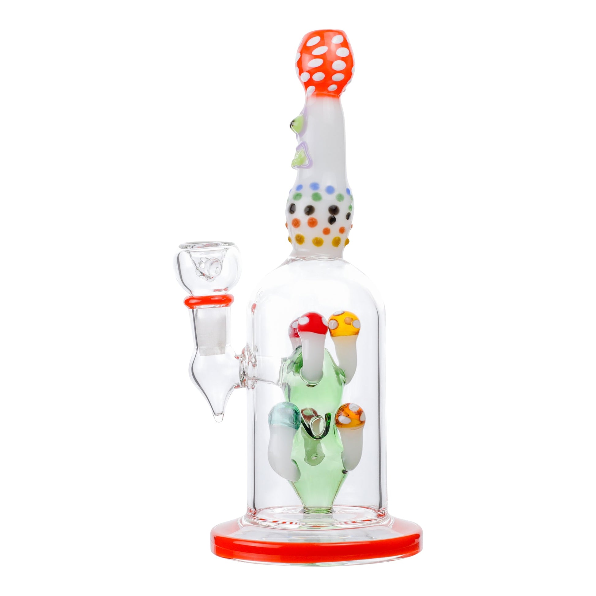 Shroomy Percolator Bong 8in Borosilicate Glass 14mm Male