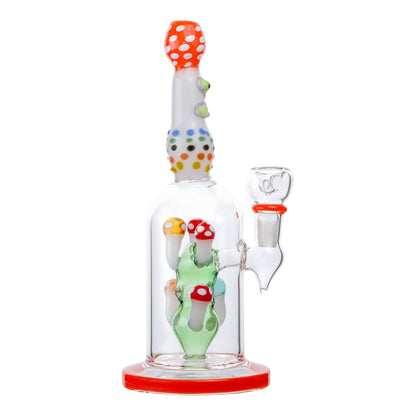 Shroomy Percolator Bong 8in Borosilicate Glass 14mm Male