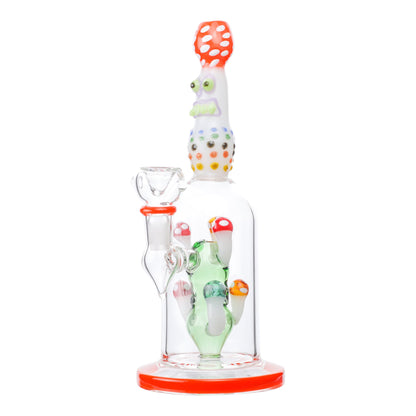 Shroomy Percolator Bong 8in Borosilicate Glass 14mm Male