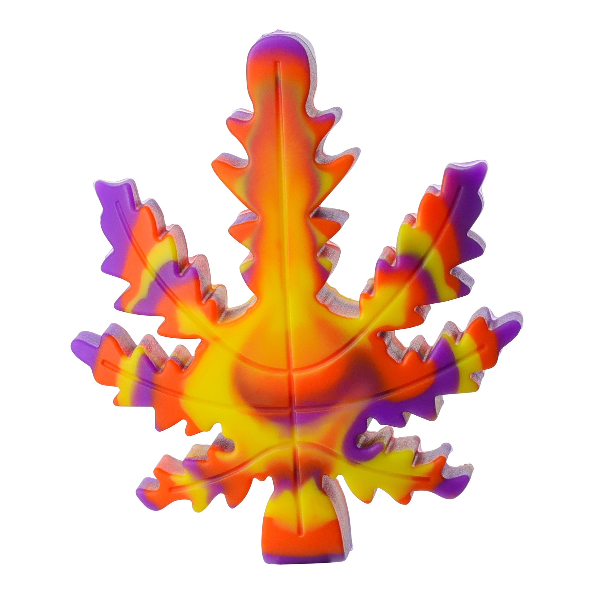 Jo Silicone Marijuana Leaf Pipe 4in