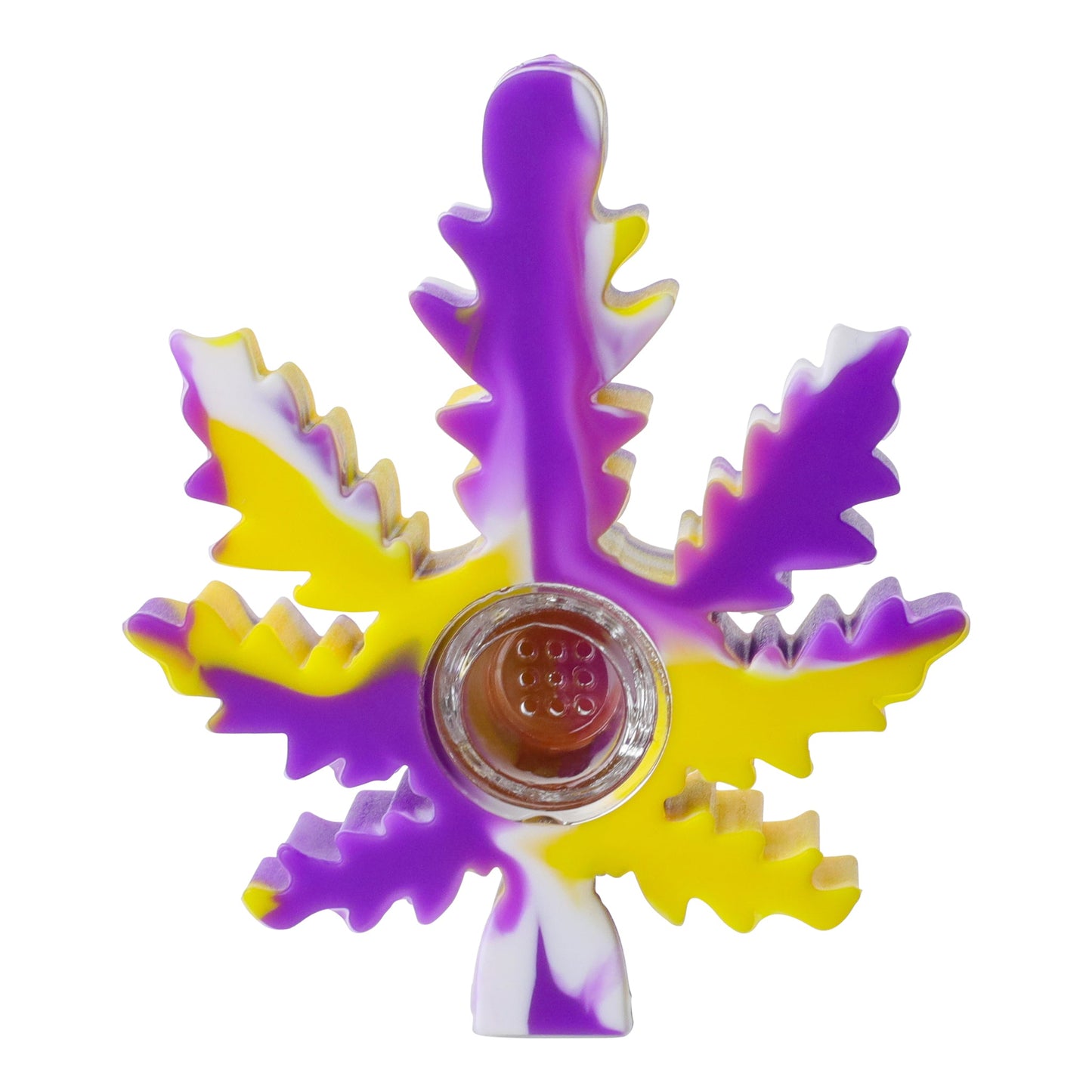 Jo Silicone Marijuana Leaf Pipe 4in