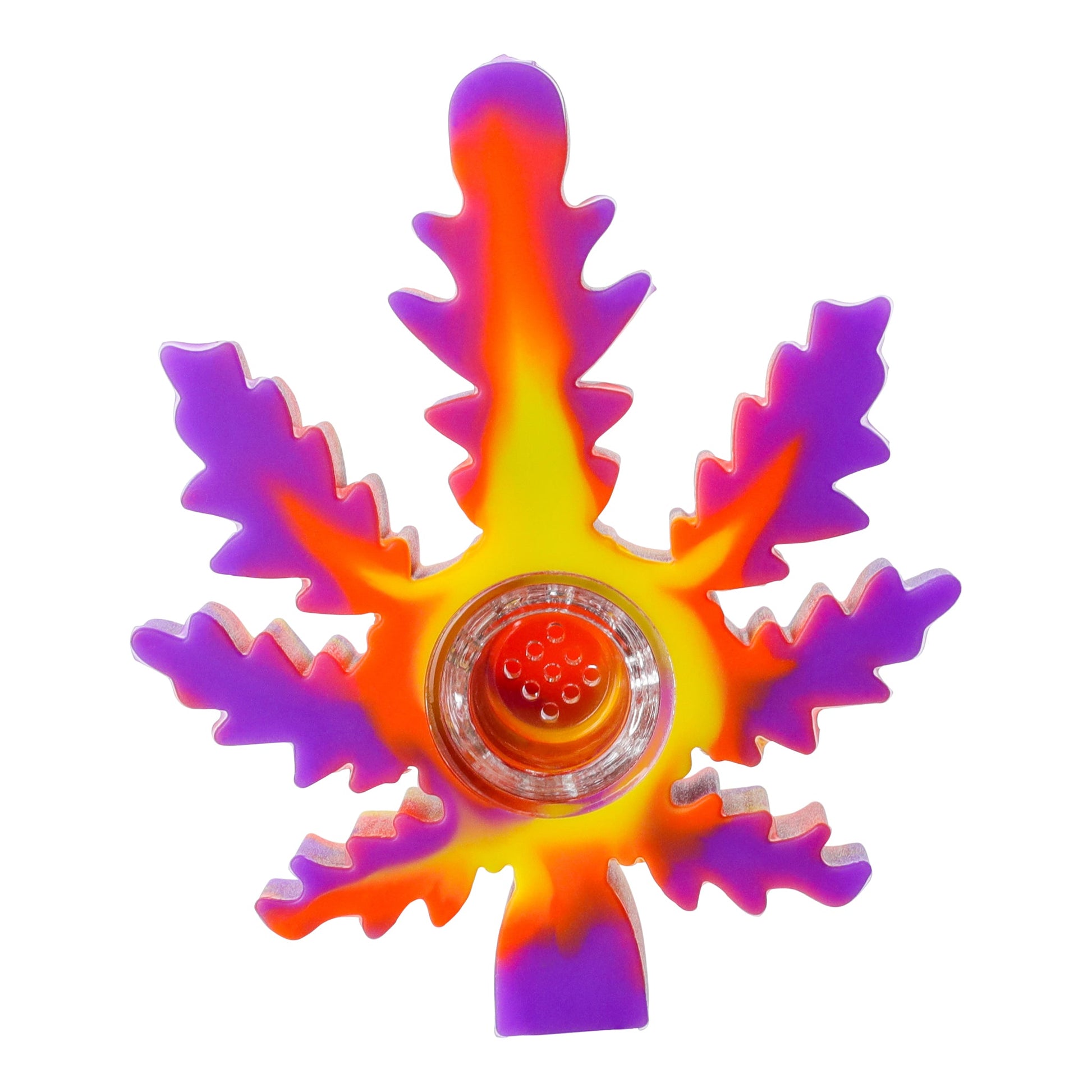 Jo Silicone Marijuana Leaf Pipe 4in