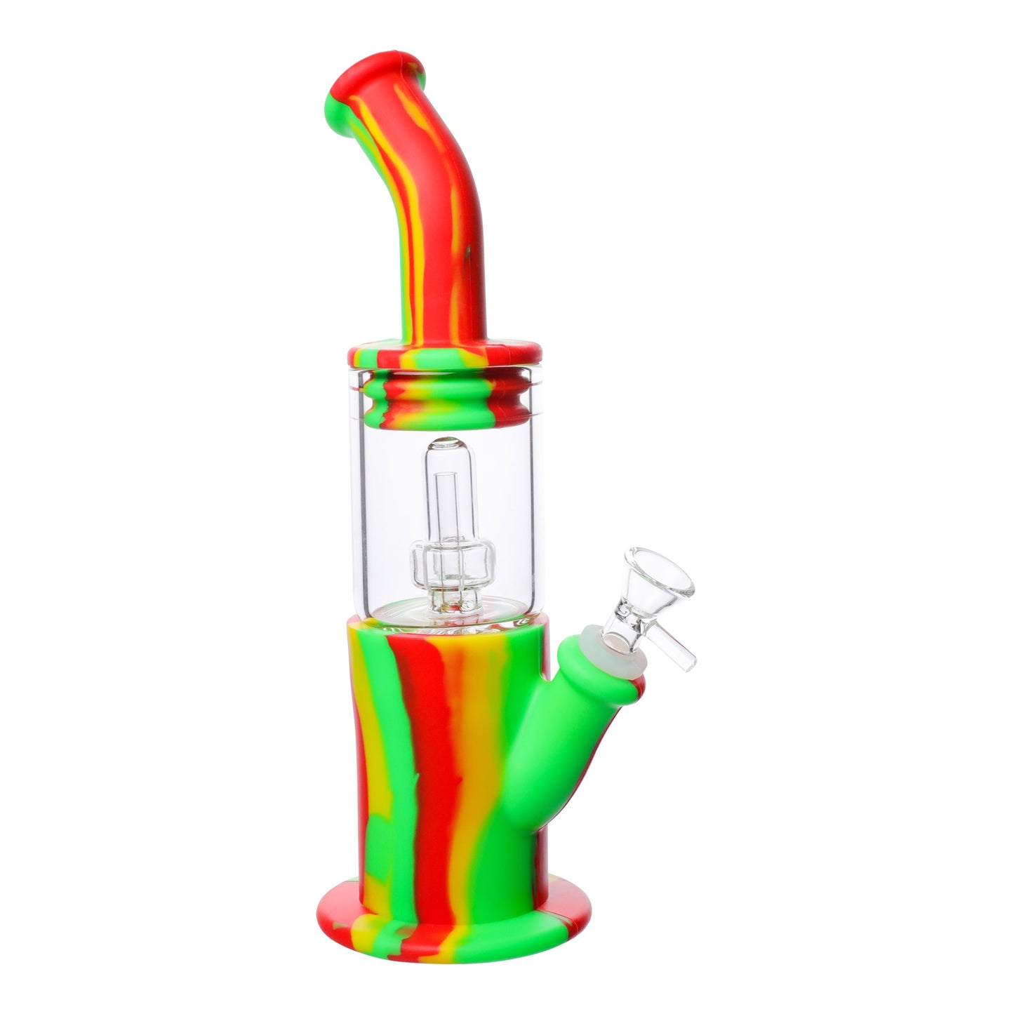 Jo Silicone Rasta Perc Bong 12in