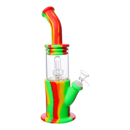 Jo Silicone Rasta Perc Bong 12in