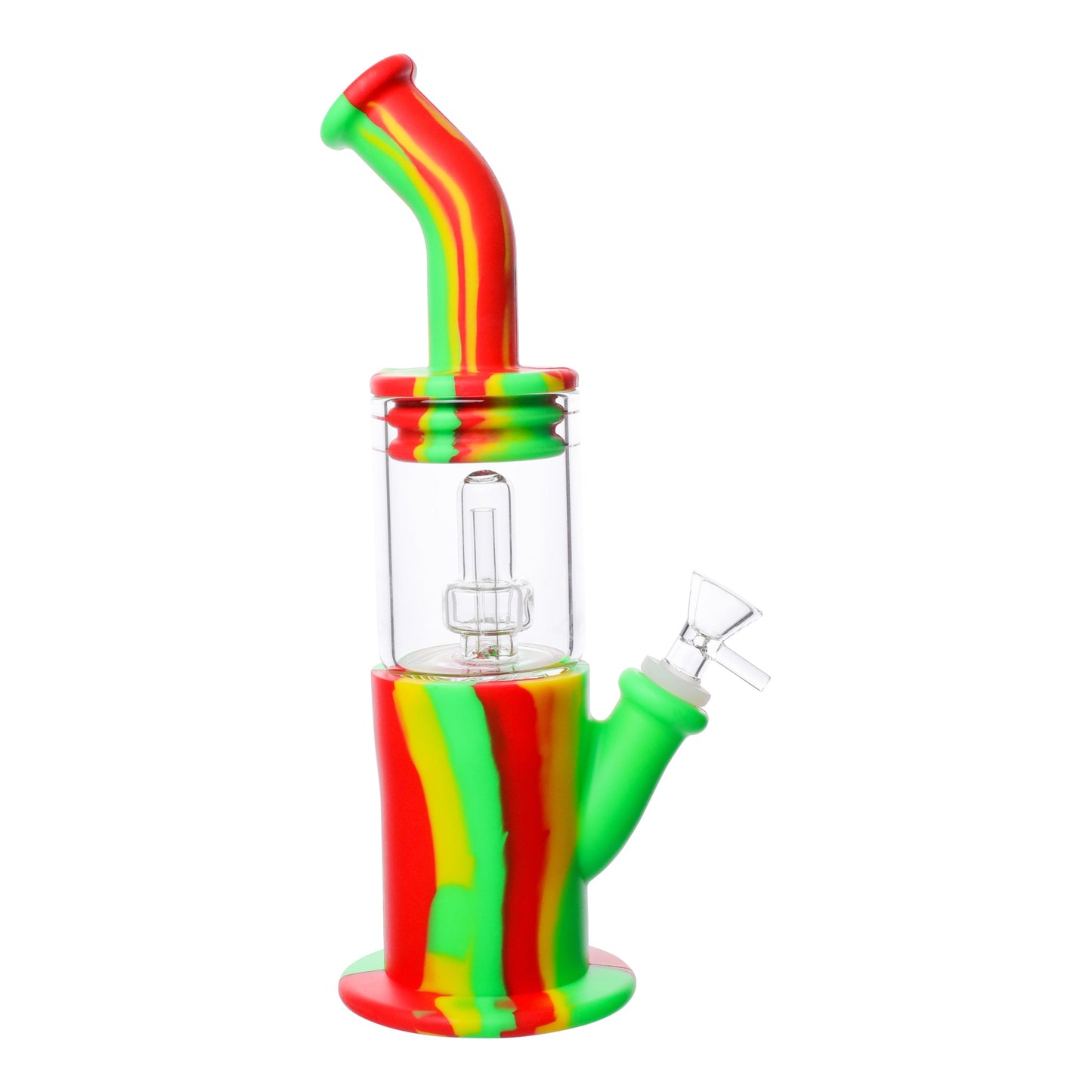 Jo Silicone Rasta Perc Bong 12in