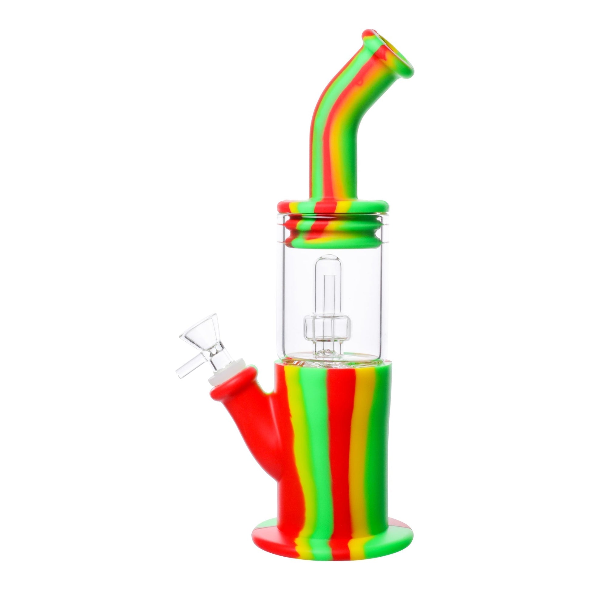 Jo Silicone Rasta Perc Bong 12in