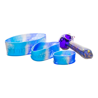 Siliclab Technologies Silicone Ring Pipe Cover Small Blue Tie Dye