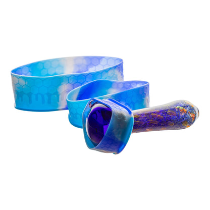 Siliclab Technologies Silicone Ring Pipe Cover Small Blue Tie Dye