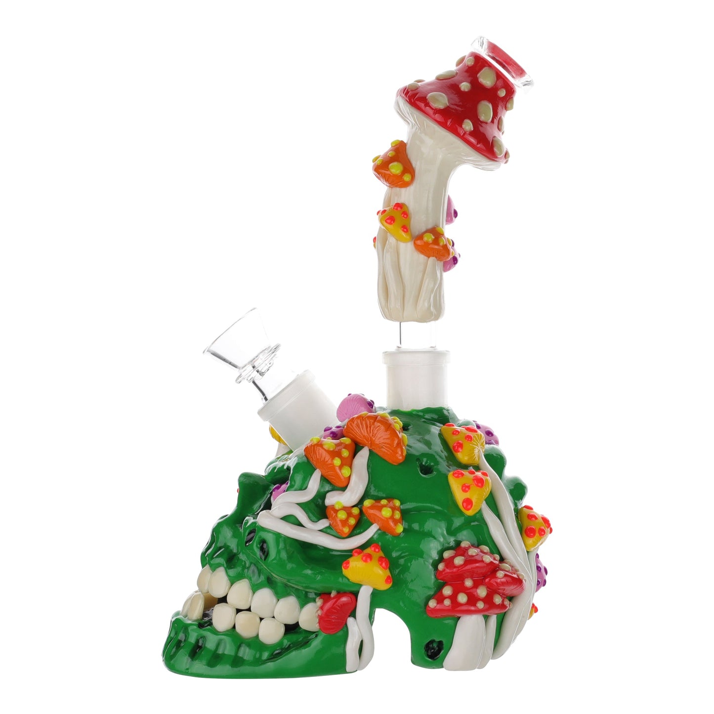 Royal Glass Skull Decay Bubbler Bong 10in