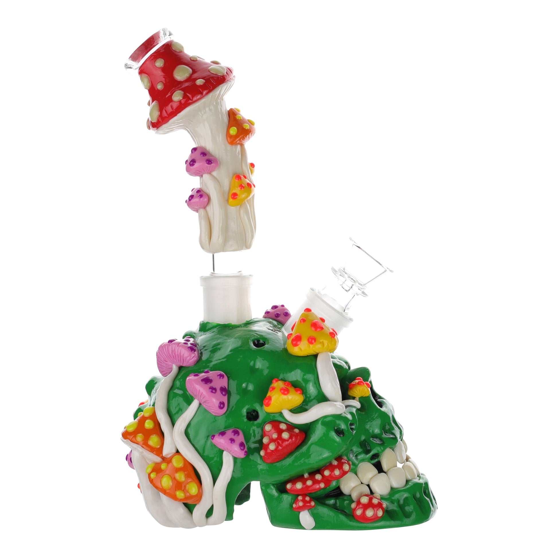 Royal Glass Skull Decay Bubbler Bong 10in