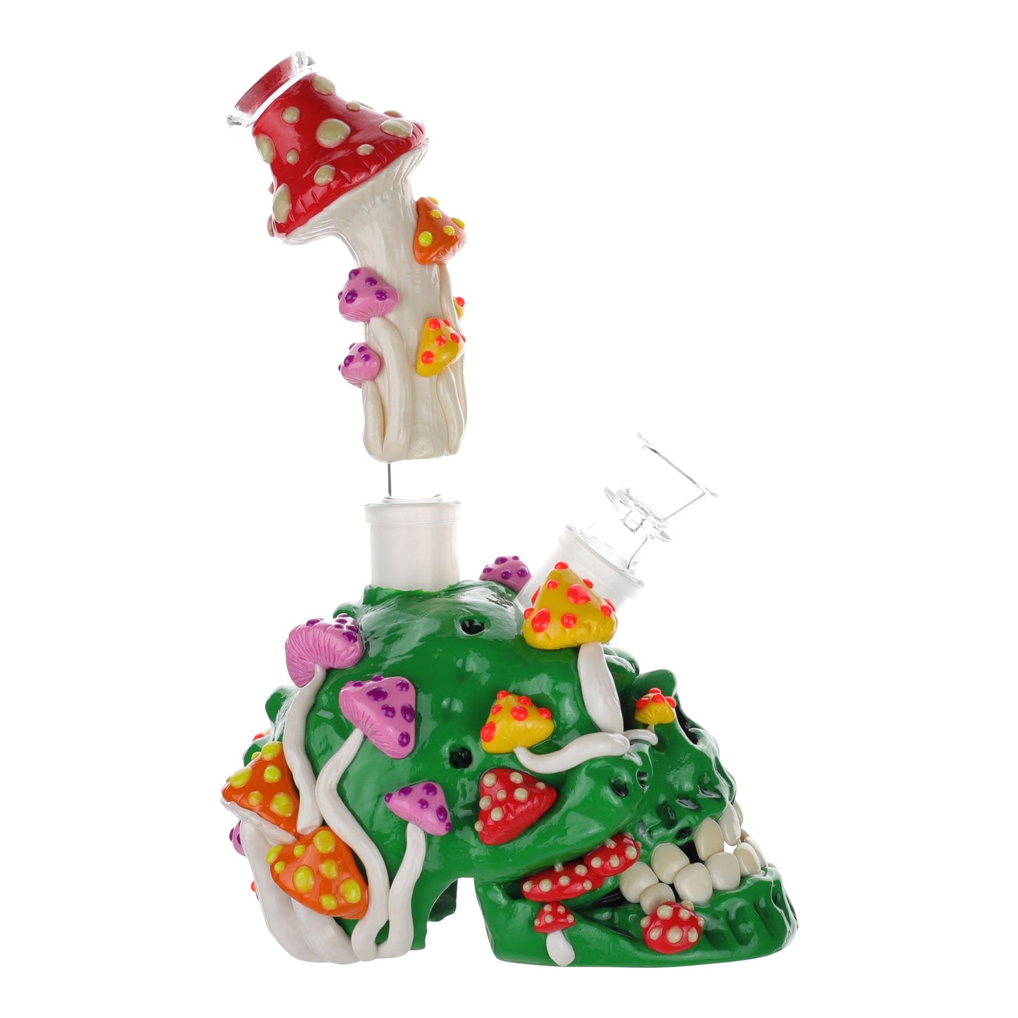 Royal Glass Skull Decay Bubbler Bong 10in
