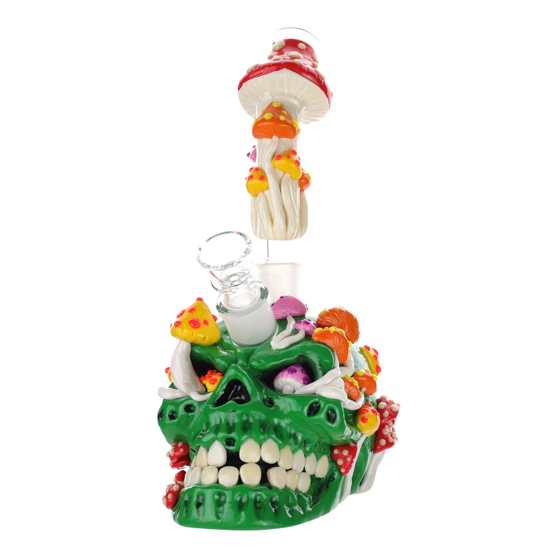 Royal Glass Skull Decay Bubbler Bong 10in