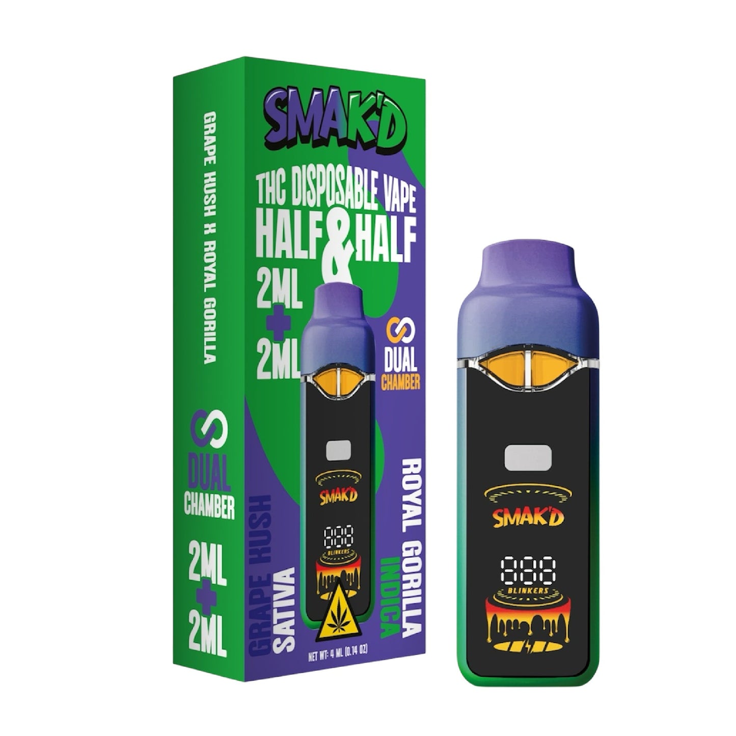Smakd Half & Half Live Resin Dual Vaporizer 4000mg