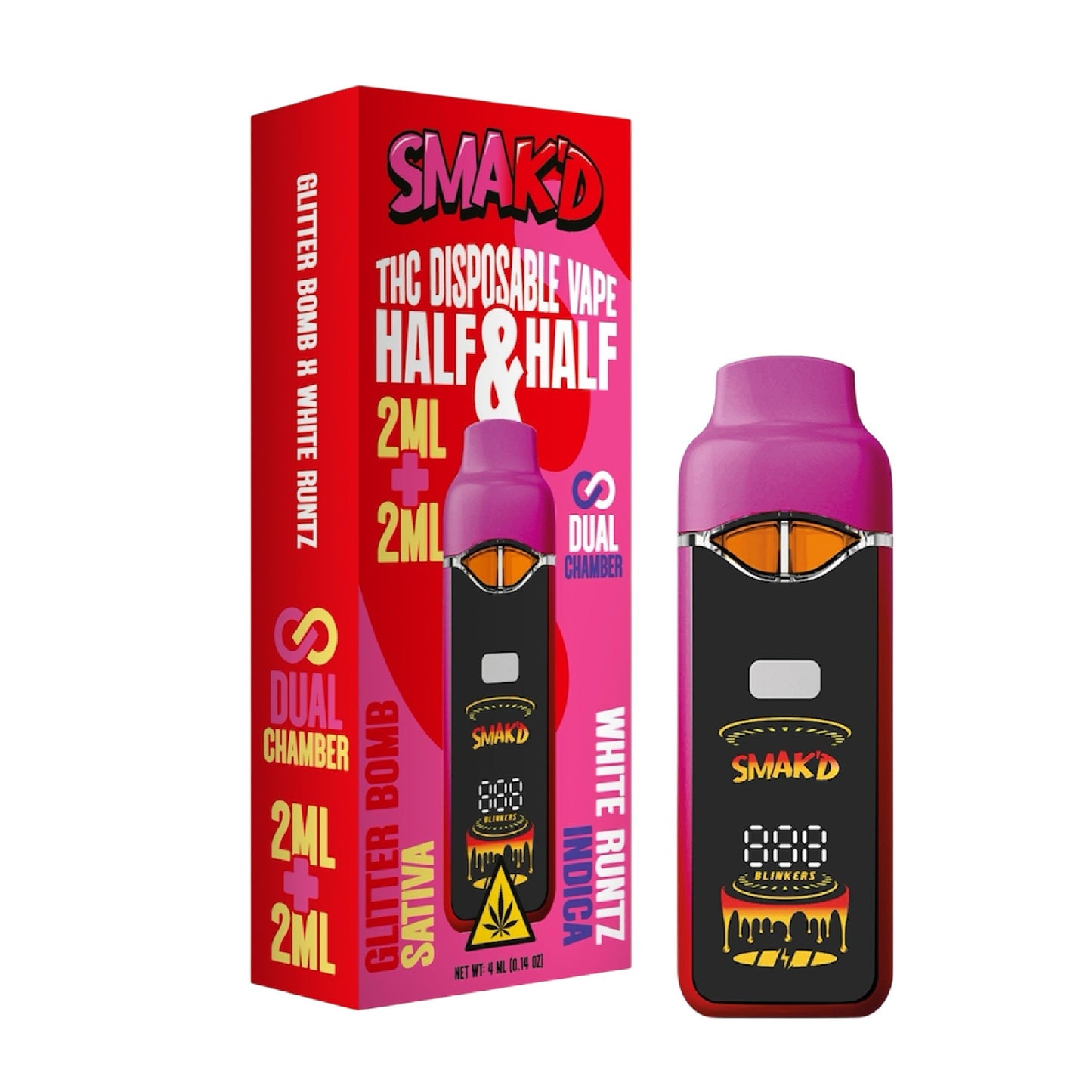 Smakd Half & Half Live Resin Dual Vaporizer 4000mg