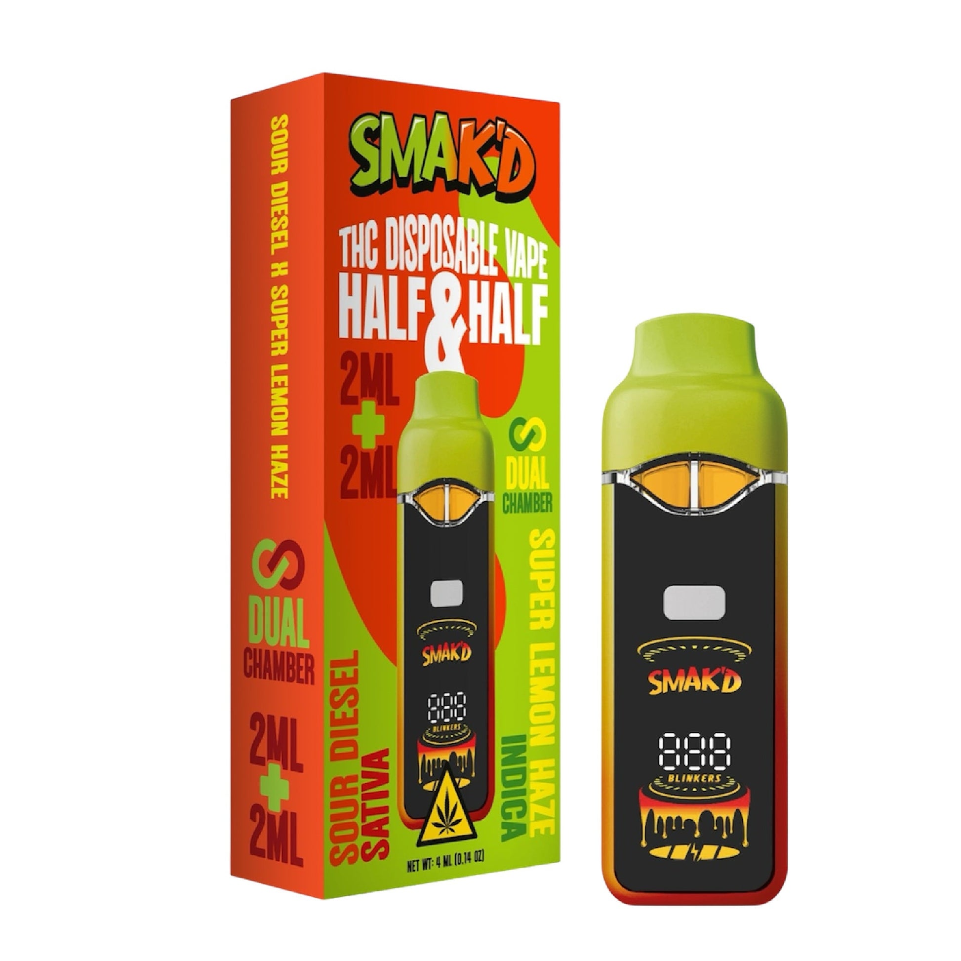Smakd Half & Half Live Resin Dual Vaporizer 4000mg