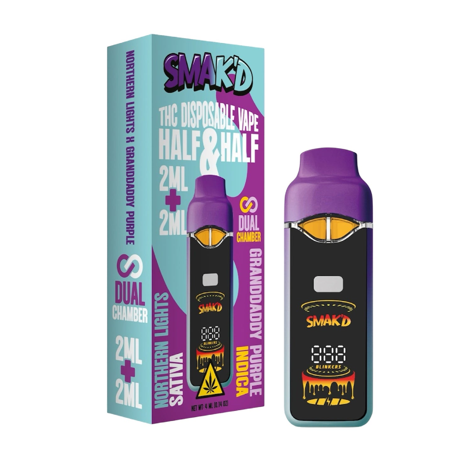 Smakd Half & Half Live Resin Dual Vaporizer 4000mg
