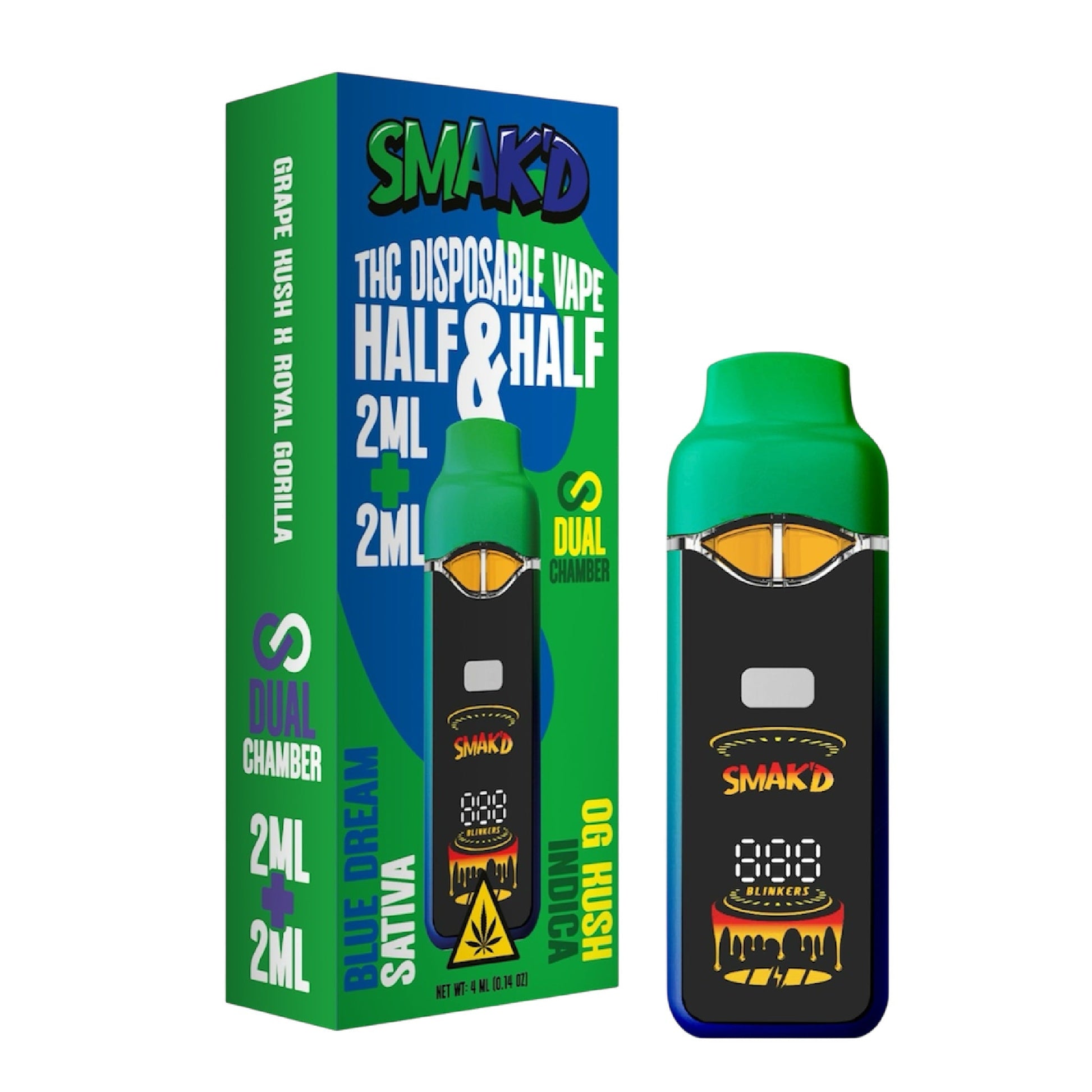 Smakd Half & Half Live Resin Dual Vaporizer 4000mg
