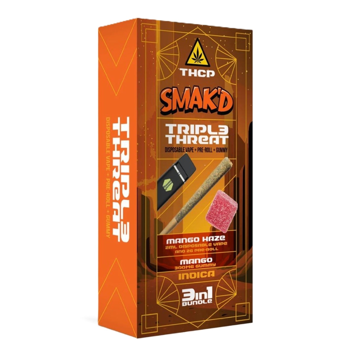 Smakd Triple Threat 3 In 1 Vape Pre Roll Gummy