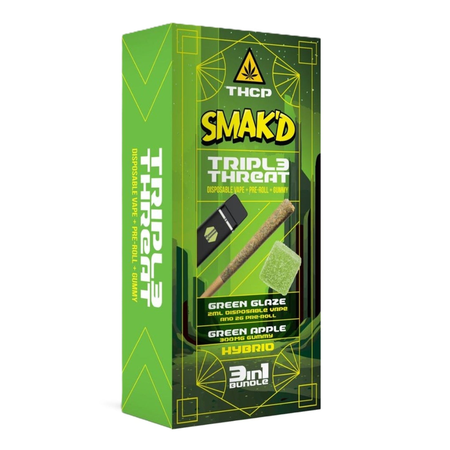 Smakd Triple Threat 3 In 1 Vape Pre Roll Gummy