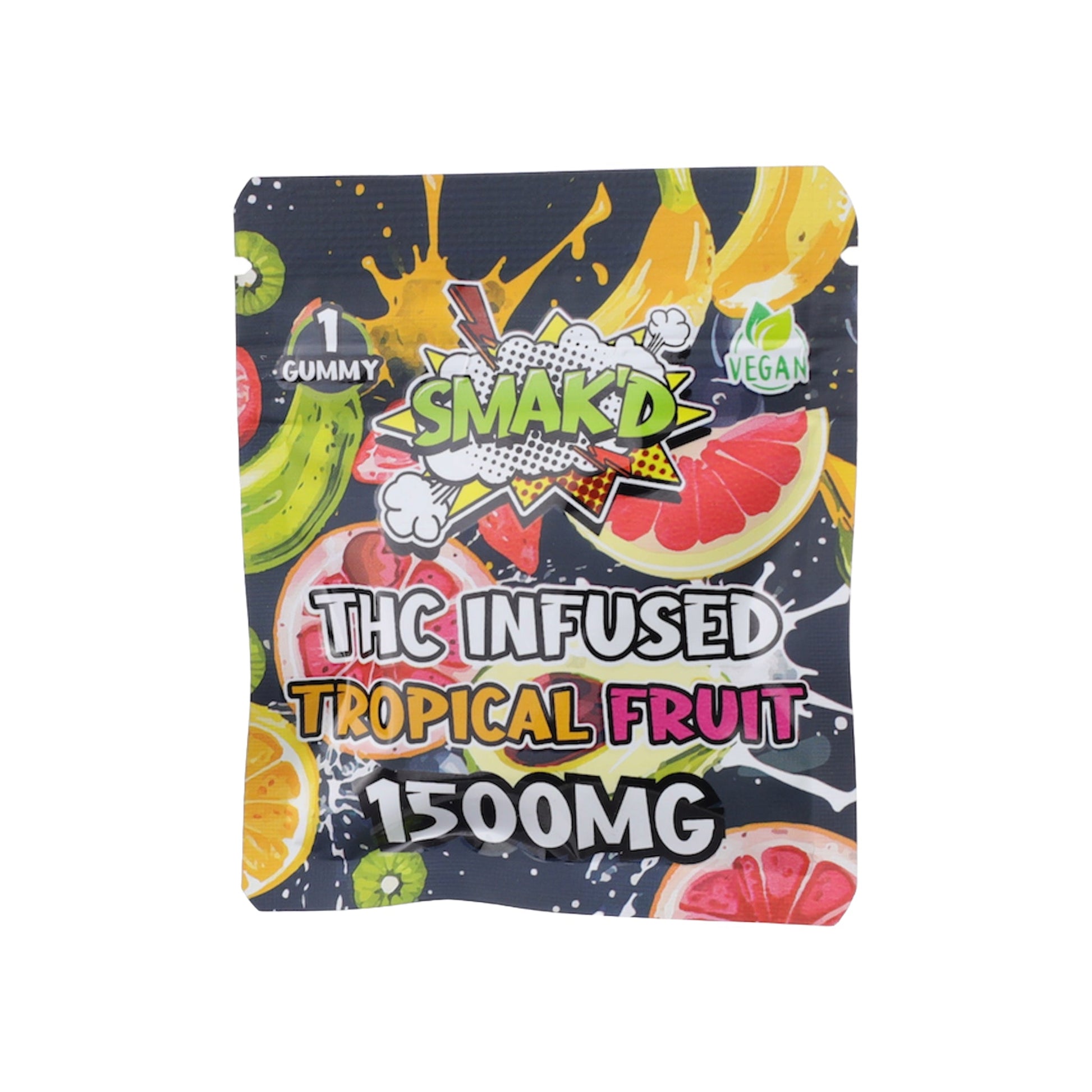 Smakd Tropical Fruit Delta 8 HHC Gummy 1500mg