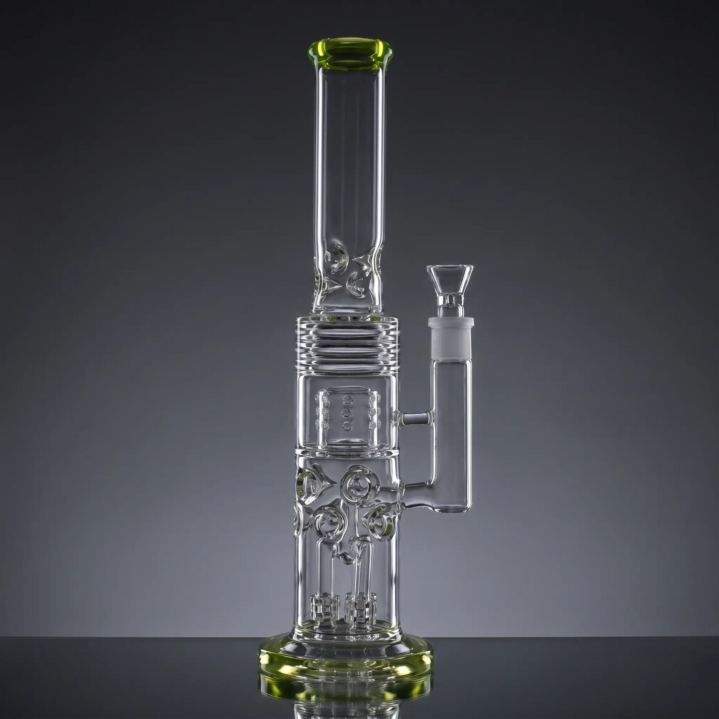 Smokestack Percolator Bong 15in Borosilicate Glass