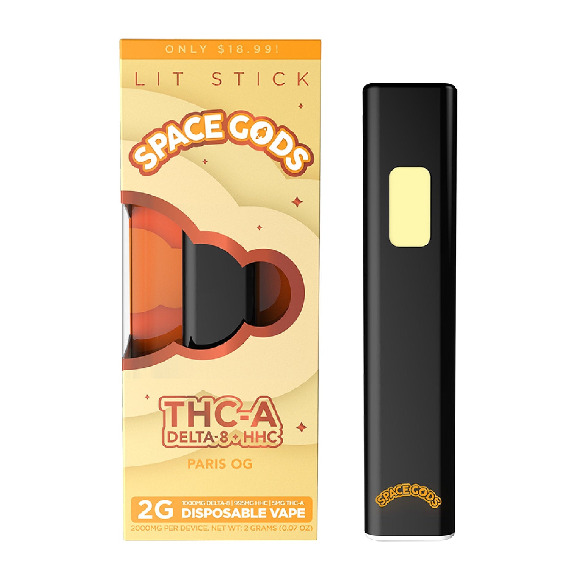Space Gods Lit Stick THC-A Delta 8 HHC Vaporizer 2000mg