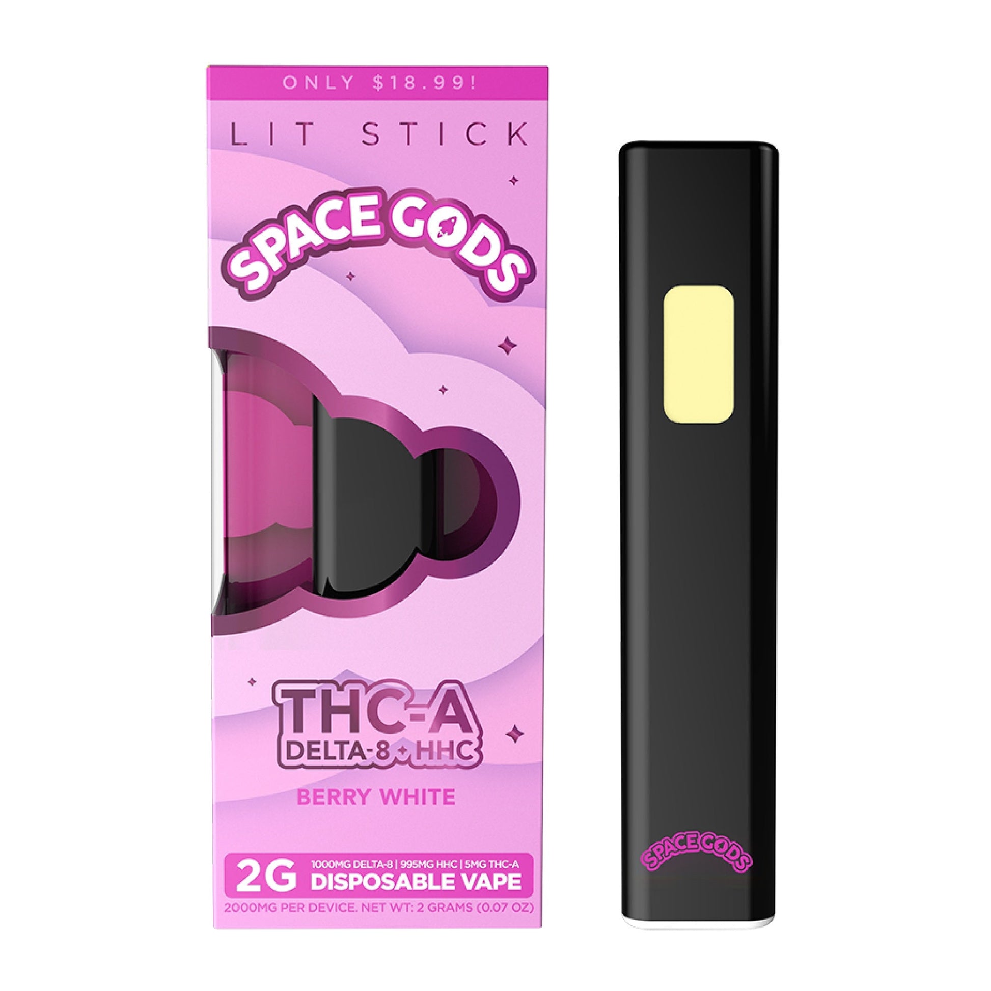 Space Gods Lit Stick THC-A Delta 8 HHC Vaporizer 2000mg