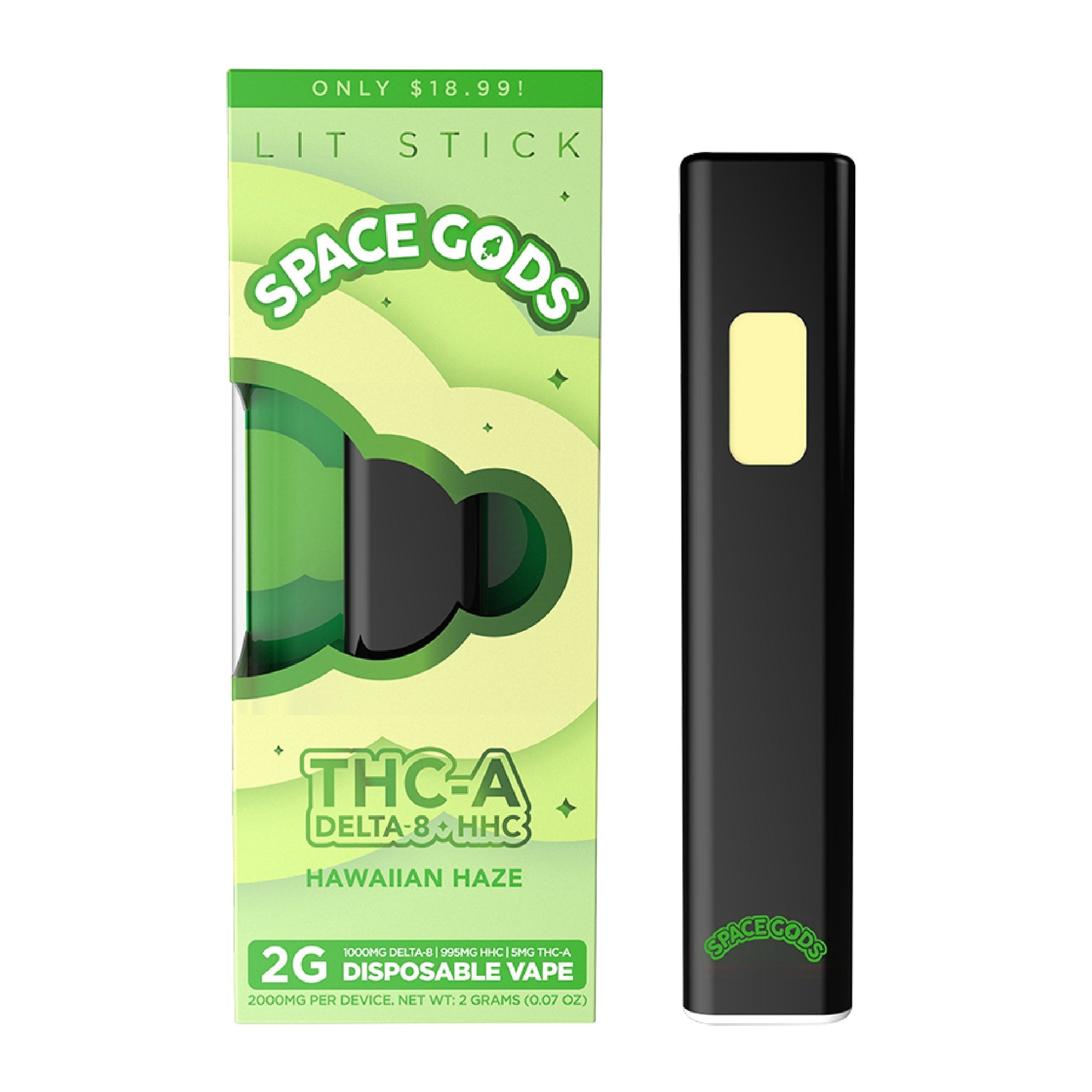 Space Gods Lit Stick THC-A Delta 8 HHC Vaporizer 2000mg