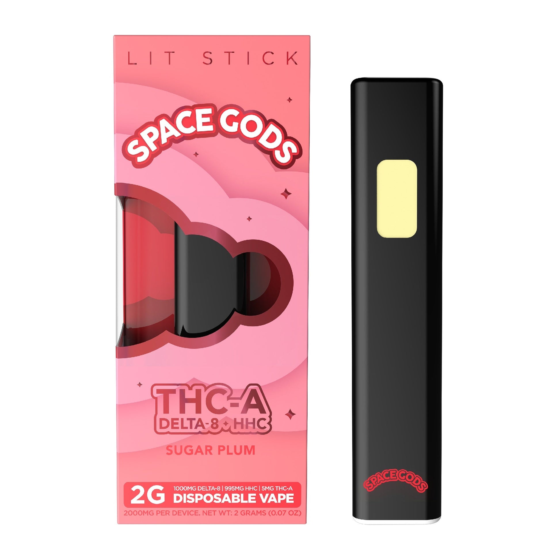 Space Gods Lit Stick THC-A Delta 8 HHC Vaporizer 2000mg