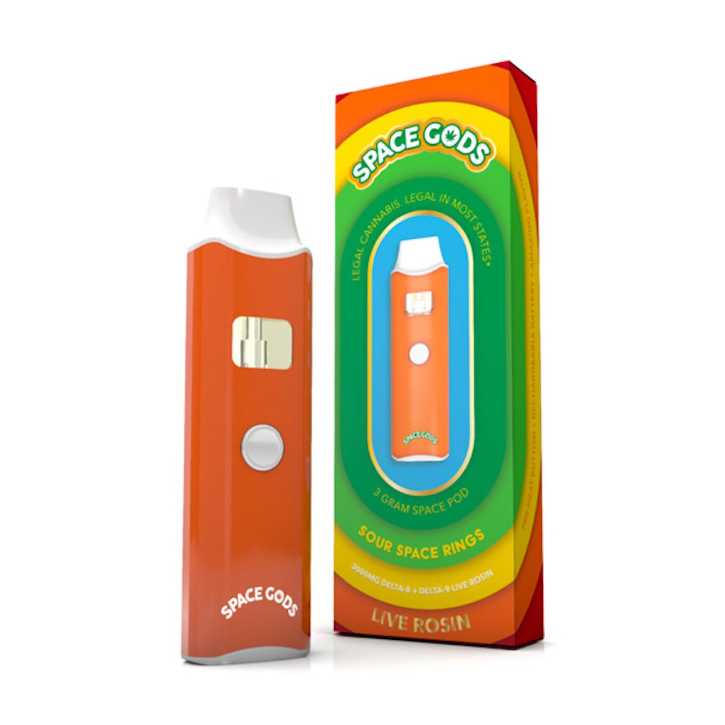 Space Gods Live Rosin D8 D9 Vaporizer 3000mg