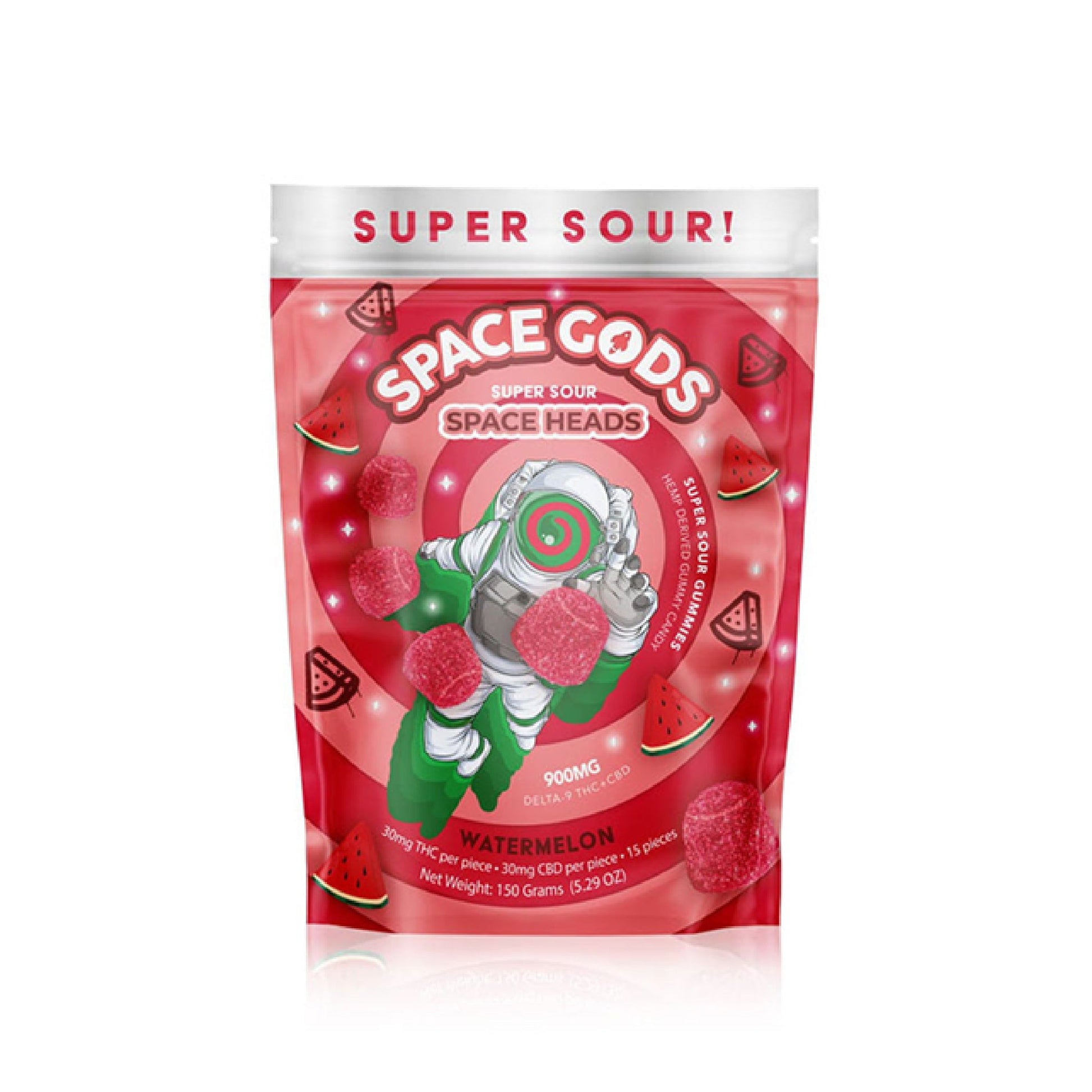 Space Heads THC + CBD Sour Gummies 900mg 15ct