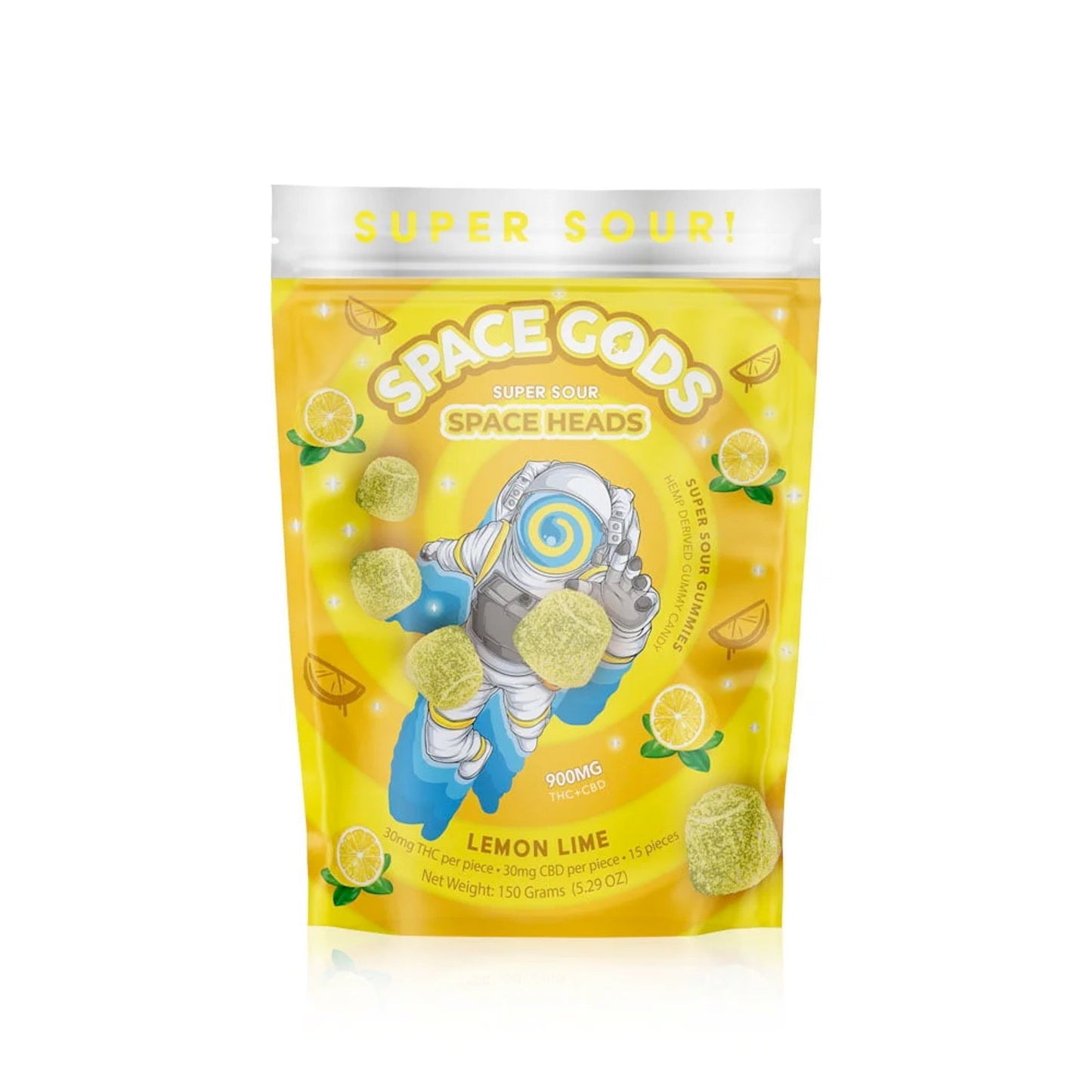 Space Heads THC CBD Sour Gummies 900mg