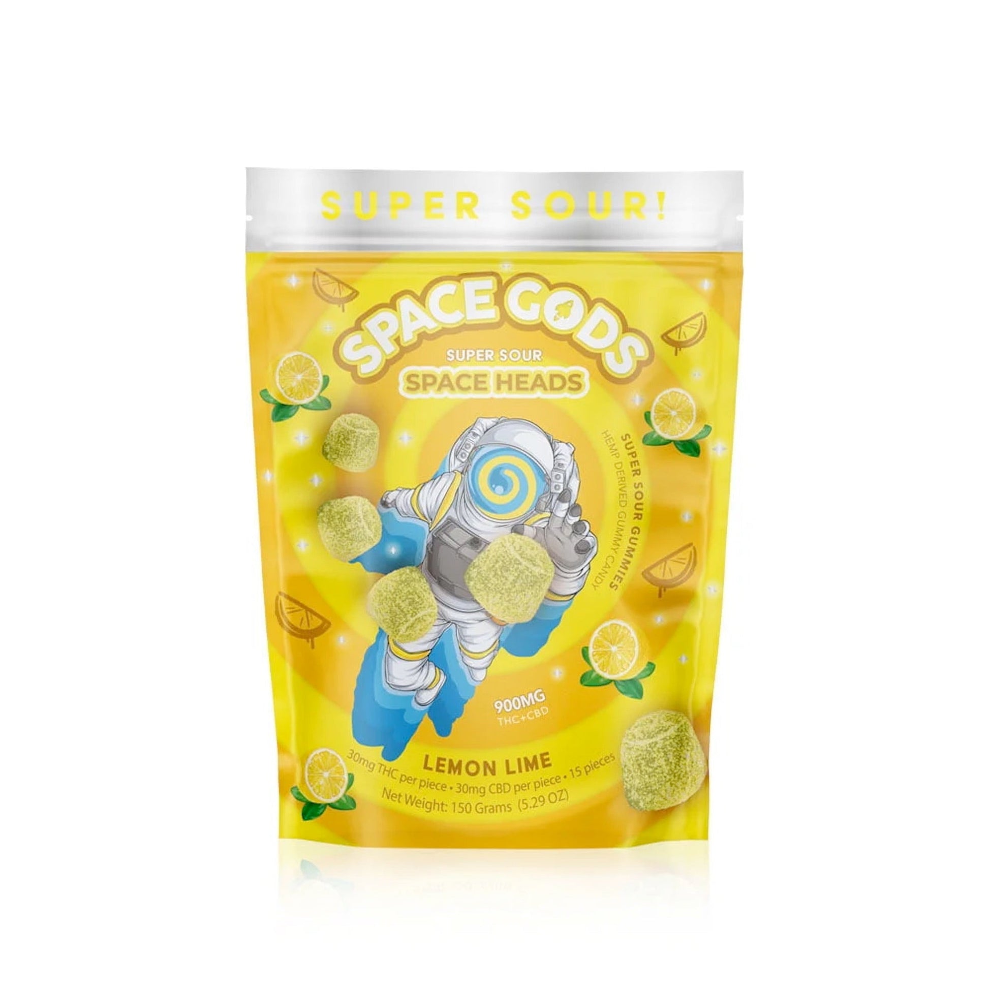 Space Heads THC CBD Sour Gummies 900mg