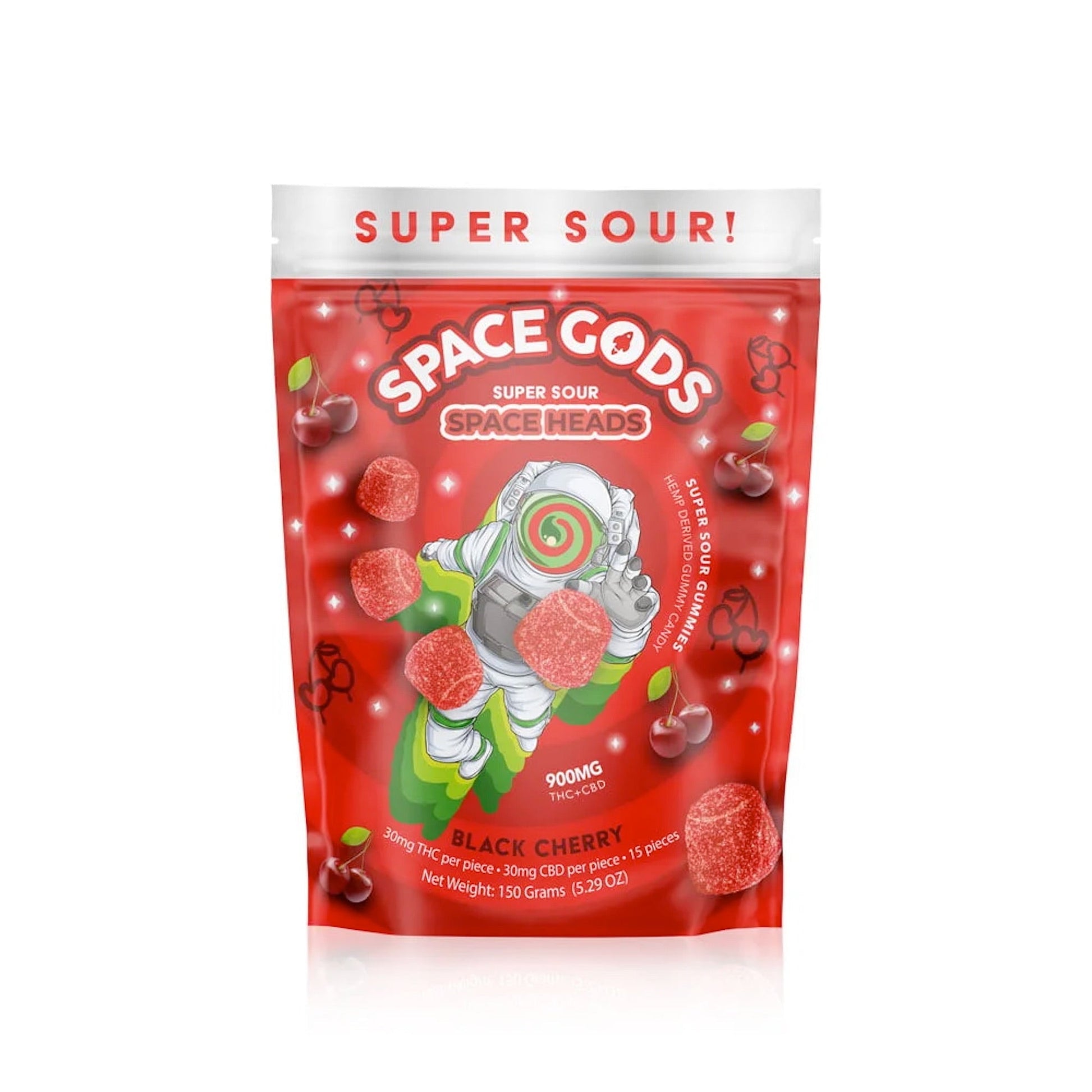 Space Heads THC CBD Sour Gummies 900mg