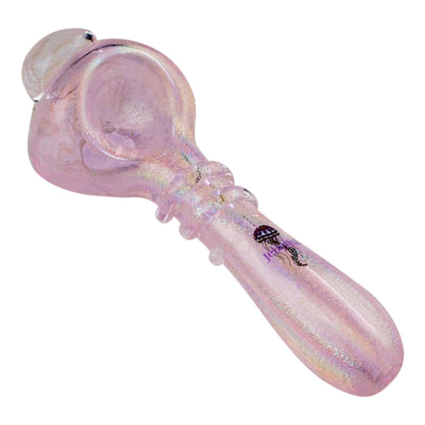 JellyFish Glass Sparkle In The Reeds Spoon Pipe 5in
