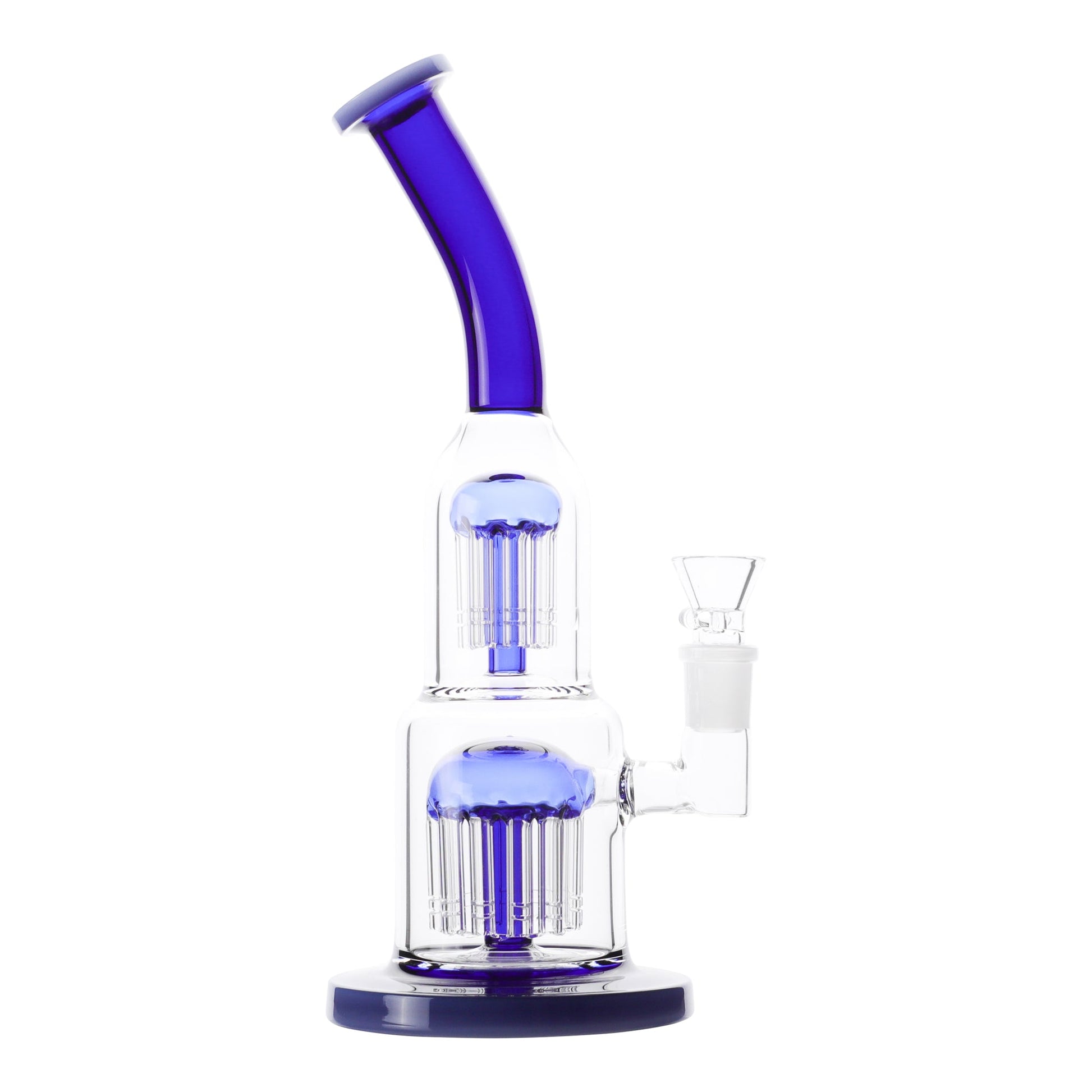 YX Stacked Jelly Fish Perc Bong 12in Borosilicate Glass