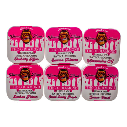 Stone Head Delta Crumble Wax Shatter 2000mg
