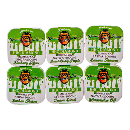 Stone Head Delta Crumble Wax Shatter 2000mg