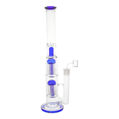 Amy Straight Twin Tree Perc Bong 16in