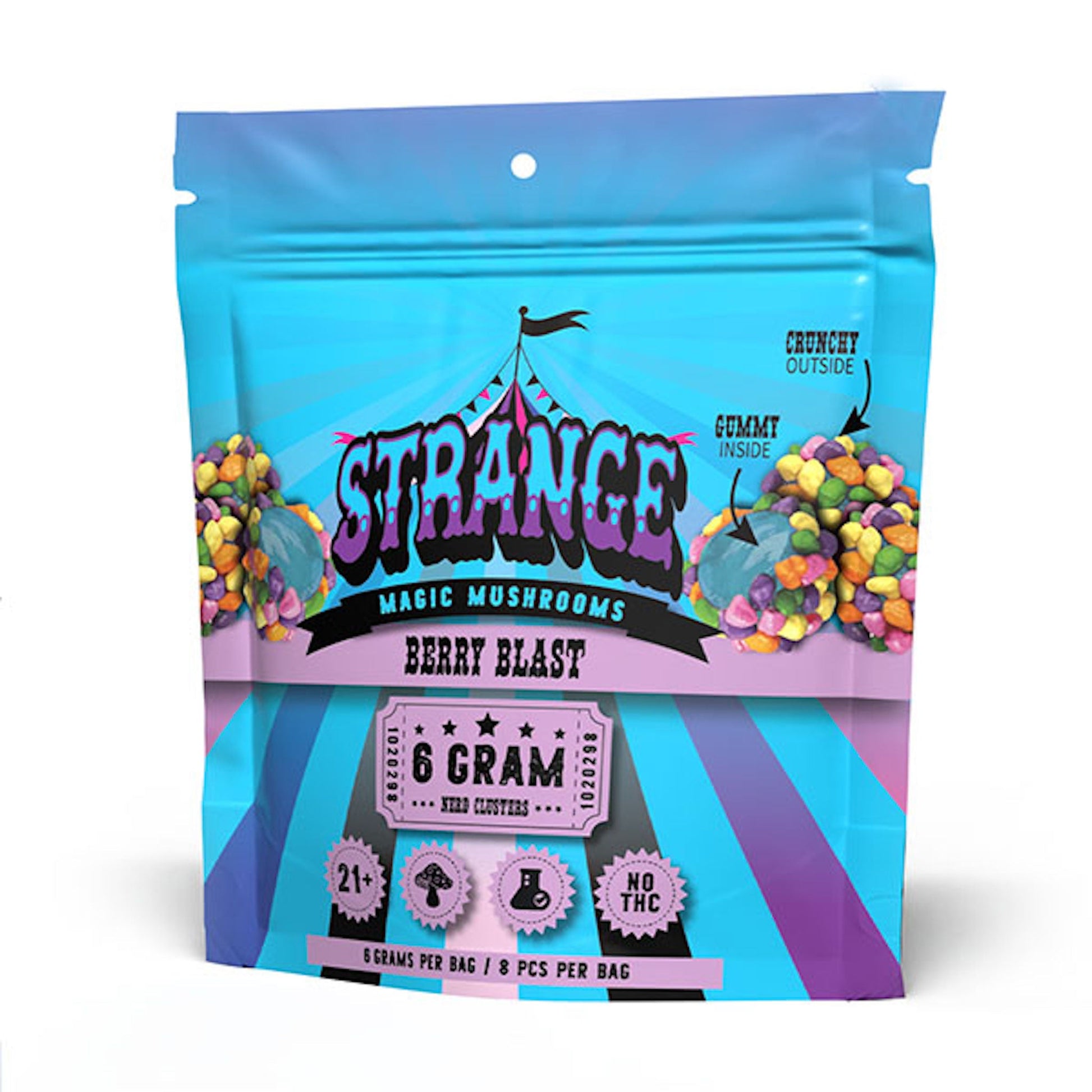Strange Magic Mushroom Berry Blast Nerd Clusters Gummies 6000mg 8ct