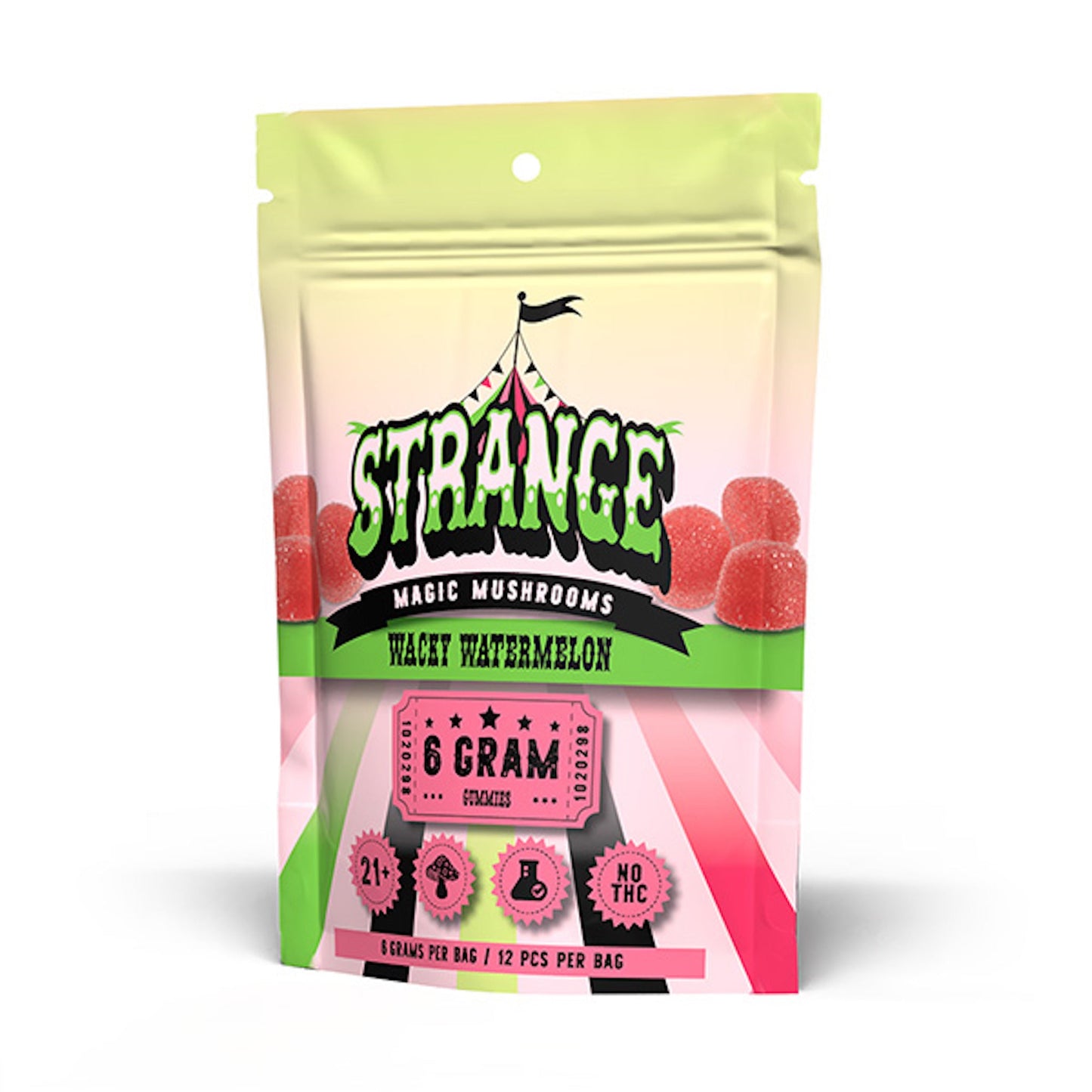 Strange Magic Mushroom Wacky Watermelon Gummies 6000mg
