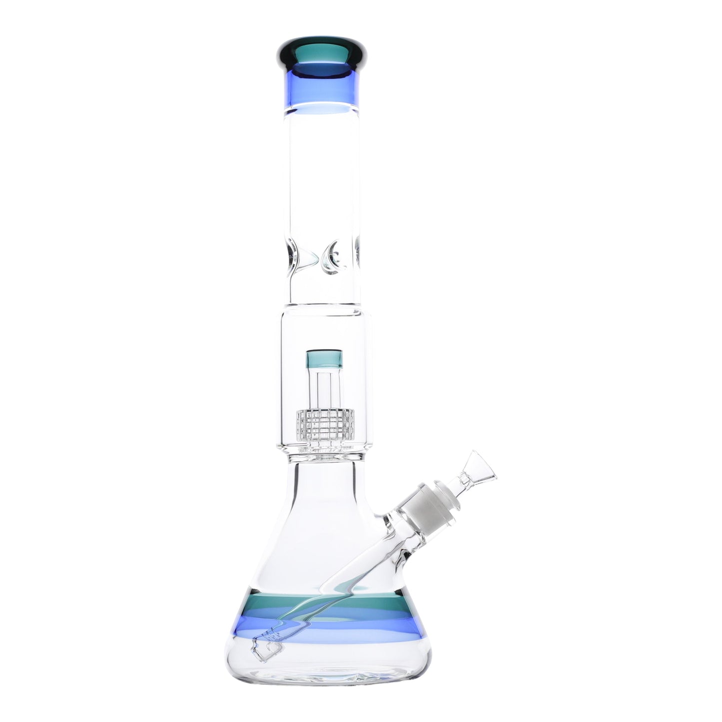 YX Striped Matrix Beaker Bong 17in Borosilicate Glass