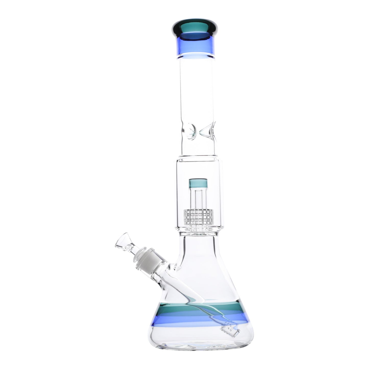 YX Striped Matrix Beaker Bong 17in Borosilicate Glass