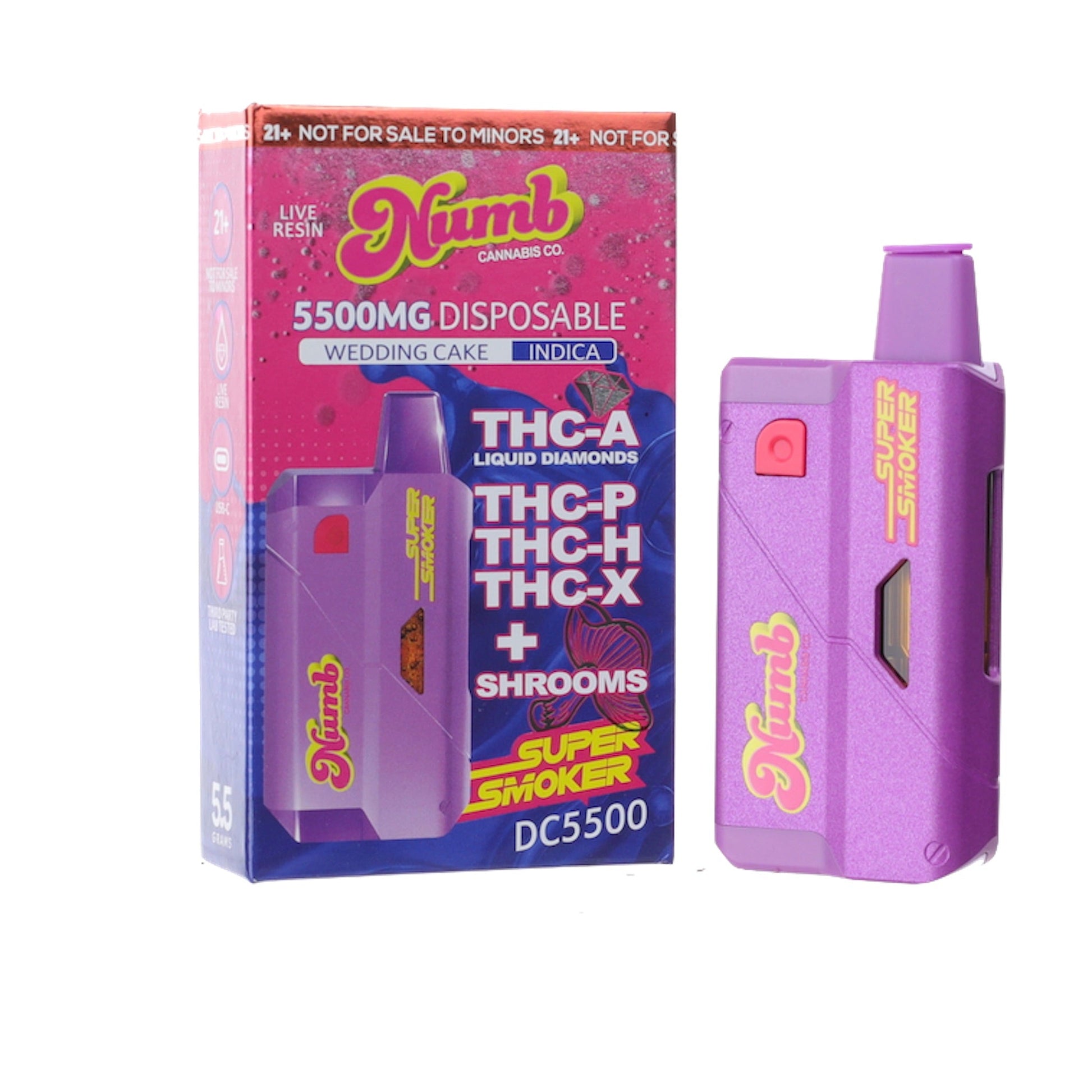 Numb Super Smoker Shroom Wedding Cake Vaporizer 5.5g