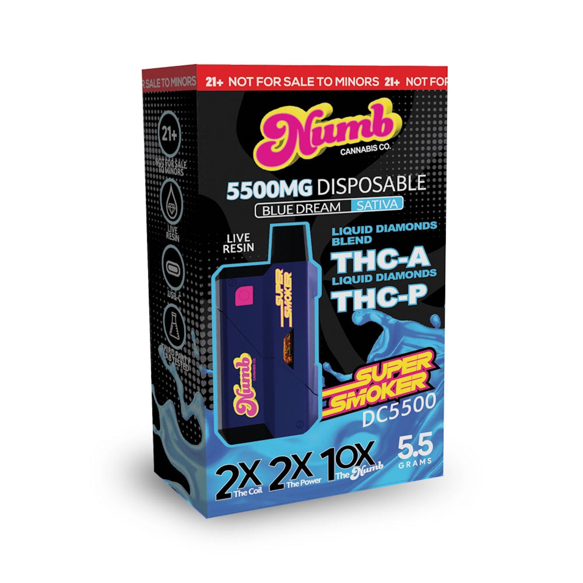Numb Super Smoker THC-A THC-P Vaporizer 5500mg