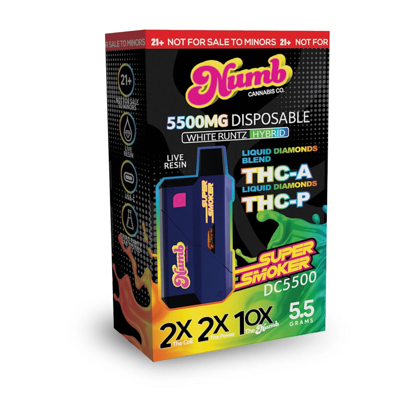 Numb Super Smoker THC-A THC-P Vaporizer 5500mg