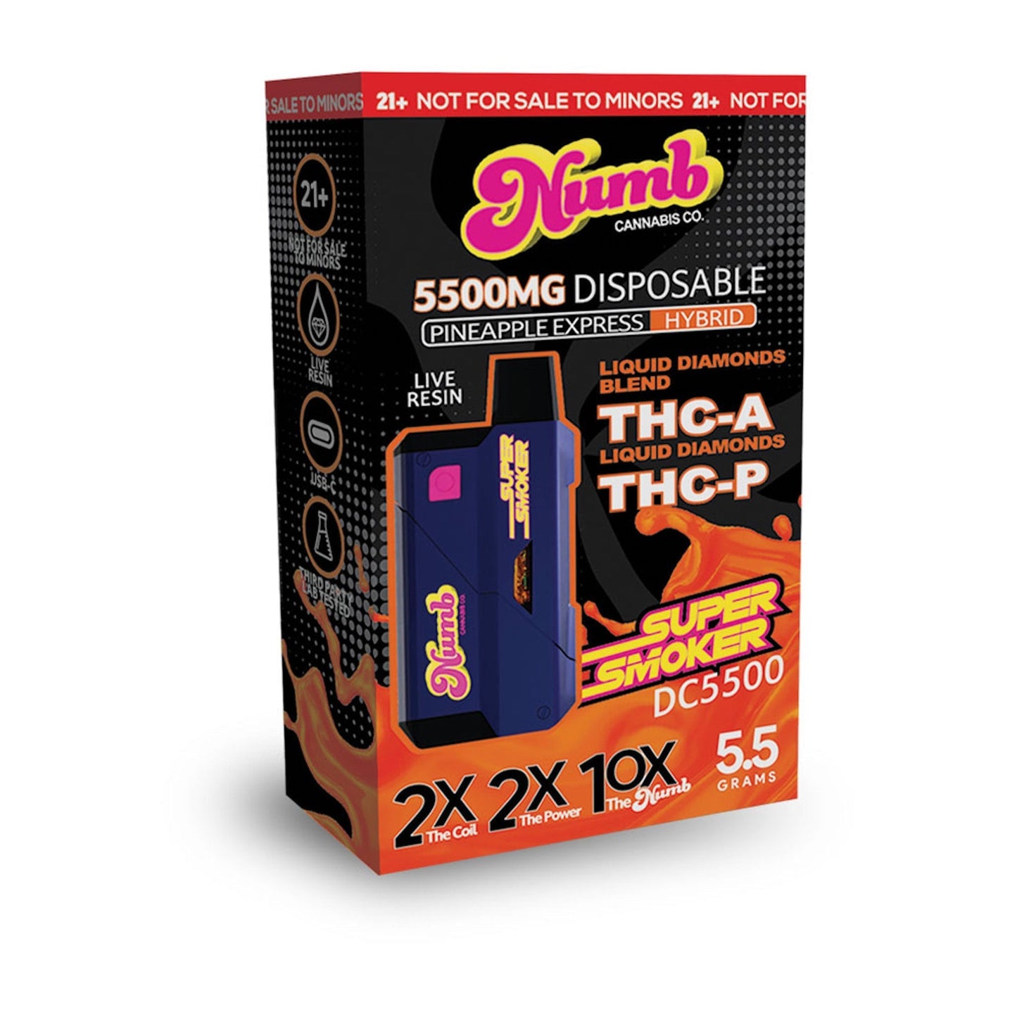 Numb Super Smoker THC-A THC-P Vaporizer 5500mg